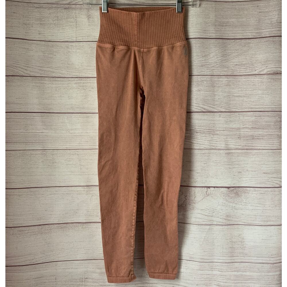 Free People Movement Leggings Good Karma Desert Dune XS/S Ankle 7/8